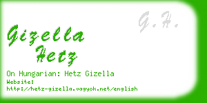 gizella hetz business card